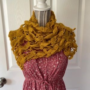 Hand made knitting scarf